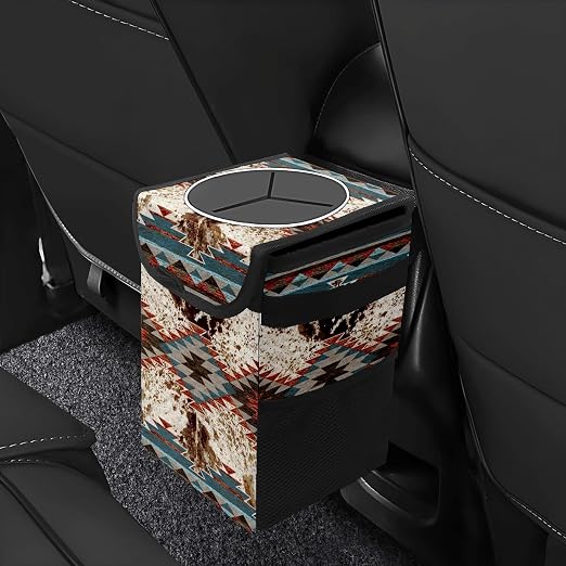 Car Trash Can with Lid Collapsible Reusable Waterproof Car Garage Bag,Automotive Garbage Can