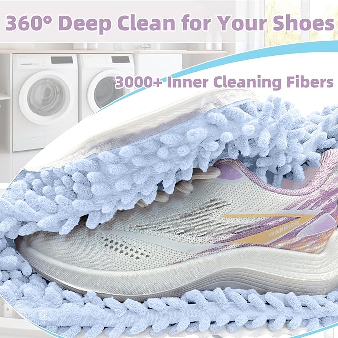 Shoe Washing Machine Bag Shoe Laundry Bags for Sneakers Reusable 2pc Shoes Cleaning Bags 360° Deep Clean for All Shoes Types With Invisible Zipper