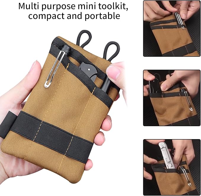 EDC Storage Pouch, Anti-Lost Outdoor Tactical EDC Kit Multi-Function EDC Tool Pouch