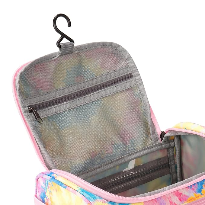 Choco Mocha Kids Toiletry Bag for Girls, Travel Hanging Waterproof Cute Toiletry Bag for Teens Girls Christmas Gifts, Tie Dye, Colorful