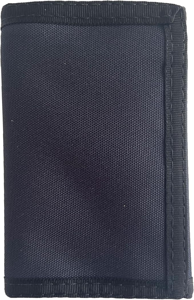 Sprocket Nylon Trifold Wallet with Zippered Coin Pocket & ID Window (Dark Navy)