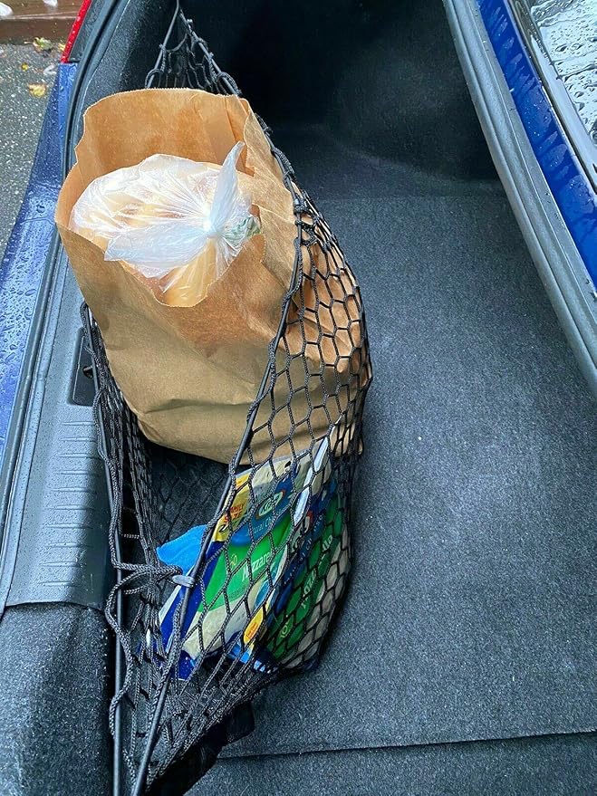 Rear Trunk Organizer Cargo Net for Honda Civic 2006-2011 – Envelope Style Cargo Net for Sedan - Premium Mesh Car Trunk Organizer Vehicle Carrier Storage – Compatible with Civic