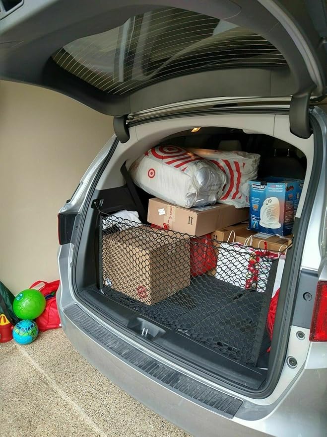 Trunk Organizer Cargo Net for Honda Odyssey 2018–2025 – Envelope Style Cargo Net for Van – Premium Mesh Elastic Car Trunk Organizer Vehicle Carrier Storage – Compatible with Odyssey