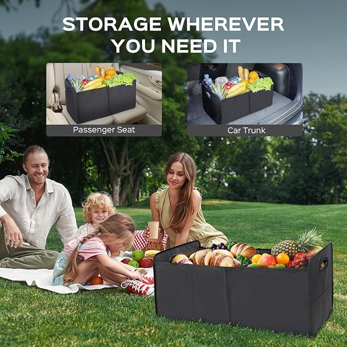 Car Trunk Organizer, Collapsible Trunk Organizer Sturdy Trunk Storage Organizers Foldable Car Trunk Organizer Waterproof for SUV Auto Truck Van