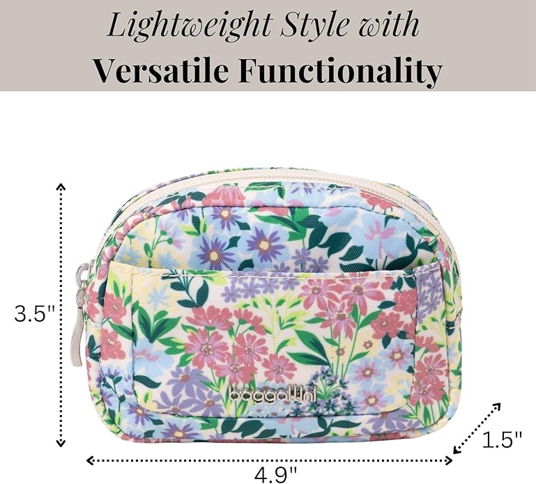 Baggallini Women's Pocket Cosmetic - Lightweight Bag - Travel Essentials Makeup Organizer Mini