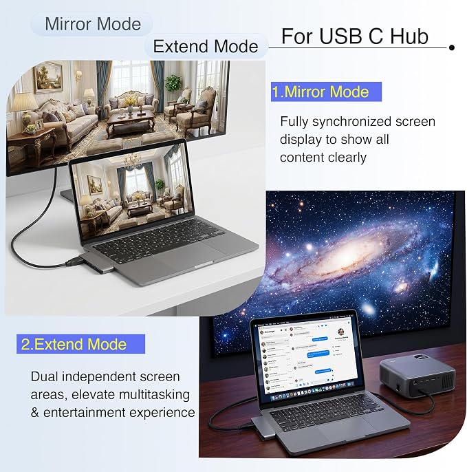 Direct-Plug USB C Hub HDMI 4K Docking Station with 3 USB 3.0 Ports 5Gbps | Flush-fit USB-C hub, easy to plug and unplug with one hand. Compact size saves desk space and enables convenient storage