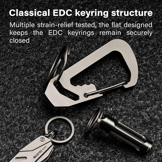 MecArmy Titanium 3pcs/4pcs/7pcs/18pcs Key Rings Keychain Large Small Split Rings