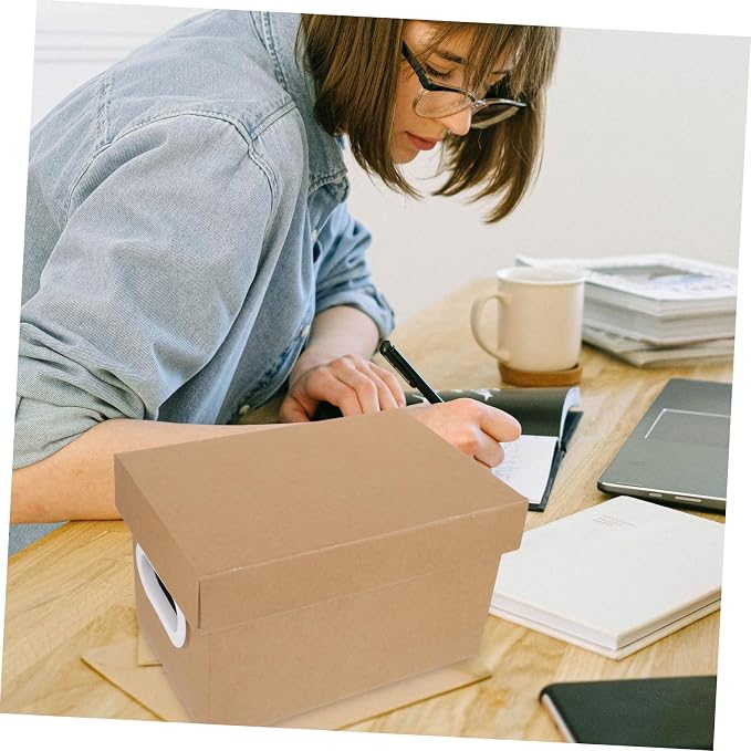 Stackable File Boxes Lids Boxes for Organizing Desktop Storage Basket Sundry Organizer
