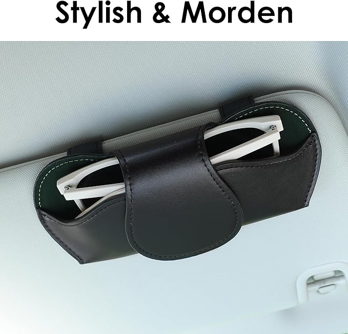 KINIVA Sunglass Clip & Holder, Magnetic Glasses Case for Car Organizer