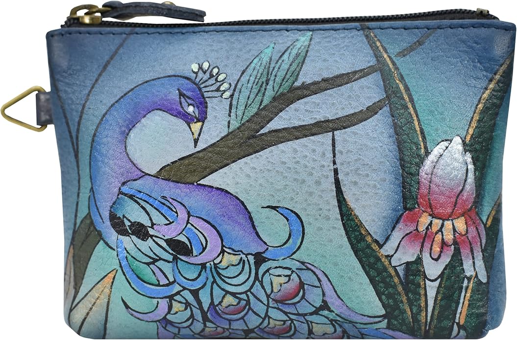Anna by Anuschka Women's Hand Painted Leather Coin Pouch Purse
