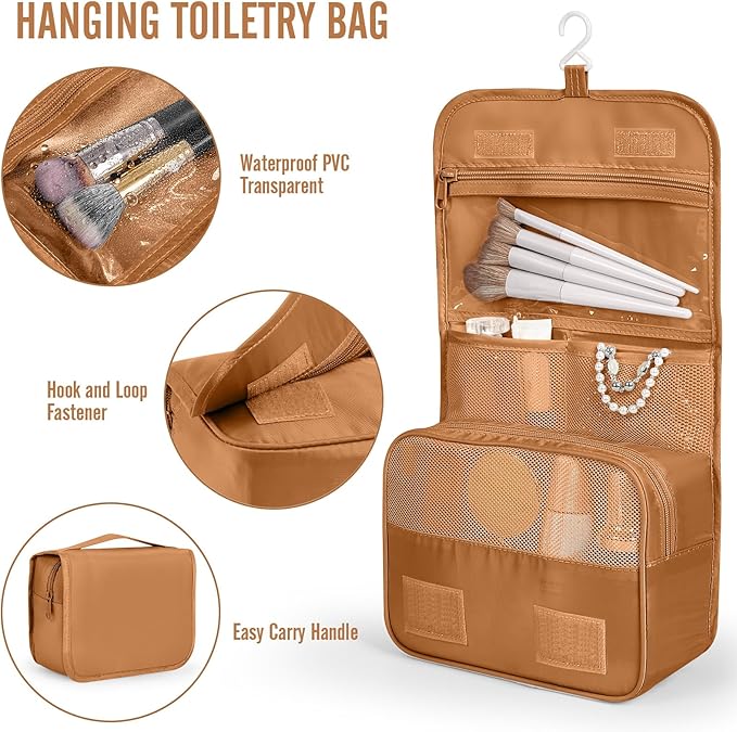 Veken 8 Set Packing Cubes for Travel Essentials, Suitcase Organizer Bags in 4 Sizes, Carry-On Luggage Accessories with Large Laundry & Hanging Toiletry Bag, Must-Have for Airplane, Road Trip & Camping