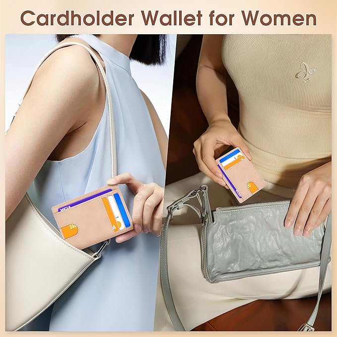 Slim Minimalist Wallet for Men,Front Pocket Wallet RFID Blocking Small Thin Credit Card Holder,ID Card Case Gift for Men and Women Pink