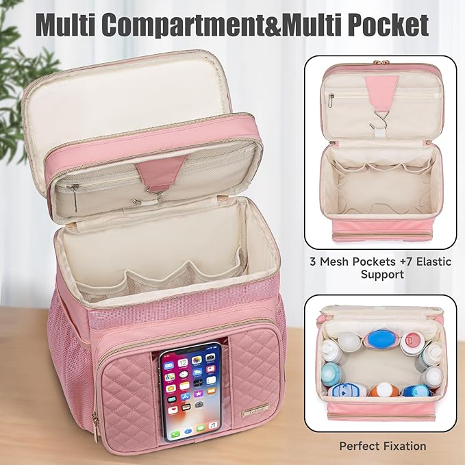 Tealari Large Toiletry Bag for Women Men,Bathroom Bag,Water Resistant Shower Bag,Makeup Bag,Portable Shower Caddy for College Dorm,Hanging Travel Toiletry Bag with Transparent Waterproof Phone Pocket