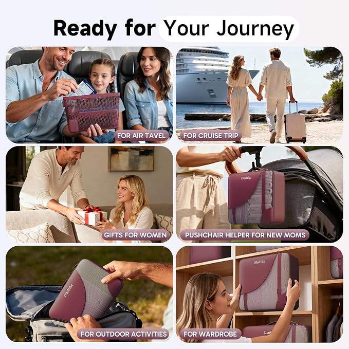 9 Set Packing Cubes for Travel, Gifts for Women Mom,Anti-Tearing Suitcase Organizer,OlarHike Vacation Essentials & Accessories for Cruise Ship