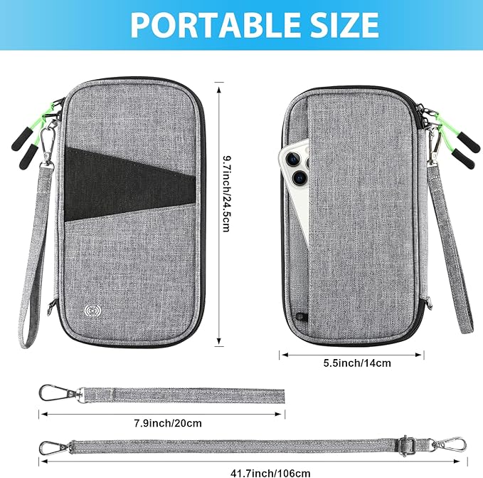 Passport Holder Wallet for Family, RFID Blocking Travel Document Organizer Multiple Passport Wallet for Men & Women, Waterproof Travel Essentials