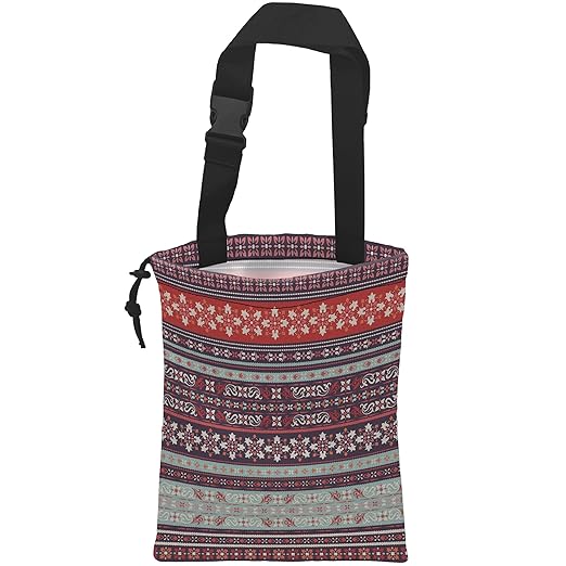 Car Trash Bag Boho Carnival Car Garbage Bag Hanging Car Trash Can for Back Seat with Drawstring