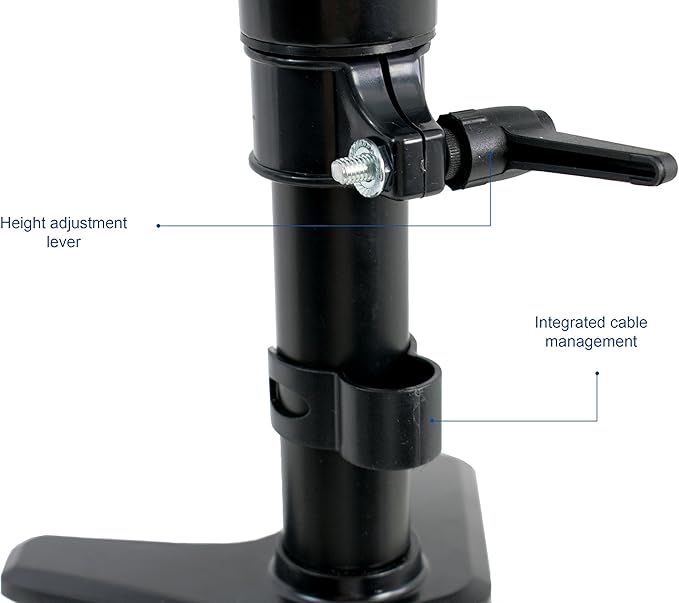 VIVO Premium Black Dual Monitor Pneumatic Counterbalance Height Adjustable Arm, Desk Mount Stand, Holds 2 LCD Screens up to 27 inches STAND-V002JB