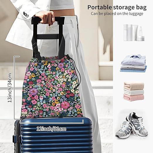 Car Trash Bag Large Hanging Can for Back of Seat, Cute Waterproof Car Garbage Bag for Vehicle, Travelling, Outdoor Cute Colorful Flower