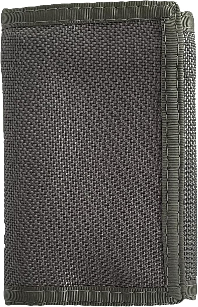 Nylon Trifold Wallet with Coin Pocket (Grey Ballistic)