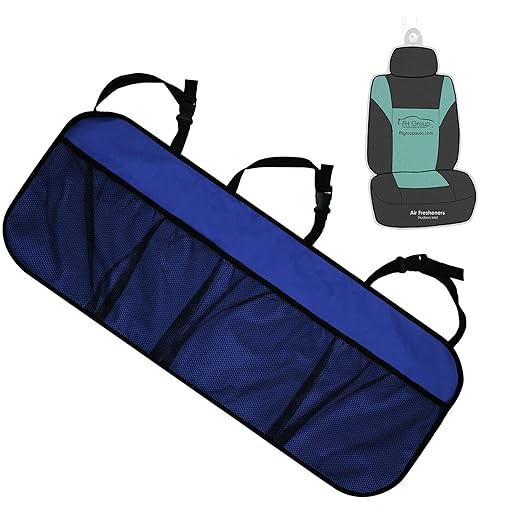 FH Group E-Z Travel Multi-Pocket Trunk Organizer, (BLUE) Universal Fit, Waterproof Large Capacity Hanging Car Organizer Seat Back Protectors Multi-Pocket Car Travel Storage Durable Foldable Storage