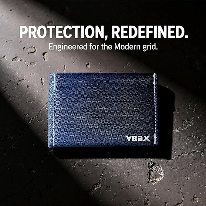 Minimalist RFID Blocking Slim Wallet for Men – Waterproof Microfiber Front Pocket Bifold Card Holder – Holds 10 Cards & Cash (Shadow Edition)