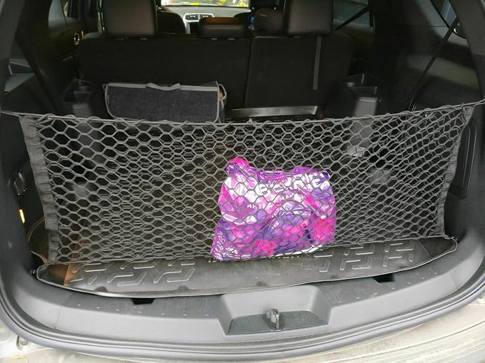 Rear Trunk Organizer Cargo Net for Ford Explorer 2011-2019 – Envelope Style Cargo Net for SUV - Premium Mesh Car Trunk Organizer Vehicle Carrier Storage - Compatible with Explorer
