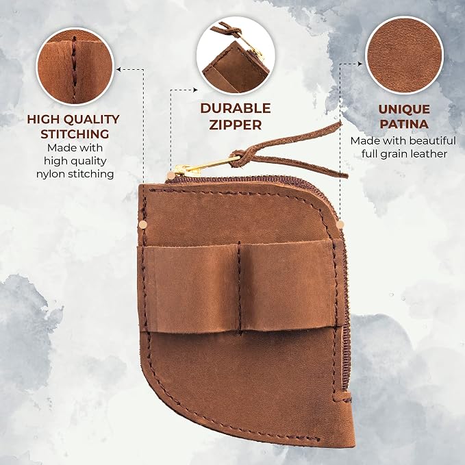 Trailside Leather EDC Pocket Organizer | Card Holder and Cash Organizer with Slots for Knives, Flashlights, or Pens | EDC Wallet | Made in USA