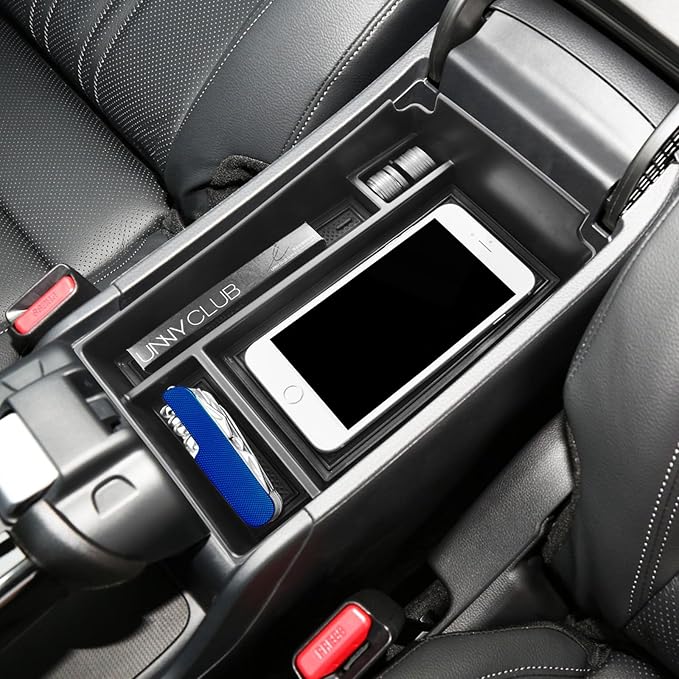 EDBETOS 2026 HRV Center Console Organizer Compatible with 2023 2024 2025 2026 Honda HR-V EX/EX-L/LX/SE/Sport/Touring ABS Plastic Armrest Box Insert Tray Secondary Storage Pallet Accessories, Black