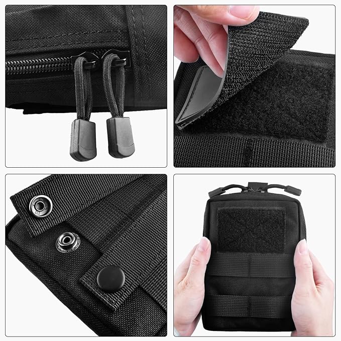 TRIWONDER Tactical Cigarette Pouch Molle Small Military Bag Battery Cigarette Case EDC Utility Card Holder Lighter Slot Mini Cigar Waist Pack