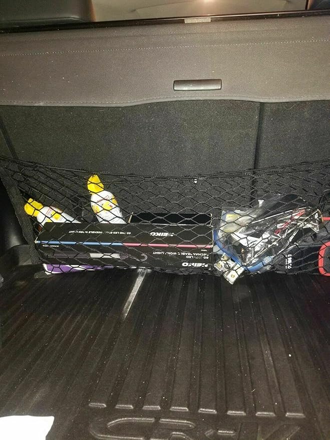 Trunk Rear Seats Organizer Cargo Net for Honda CR-V 2017-2022 - Envelope Style Cargo Net for SUV - Premium Mesh Car Trunk Organizer Vehicle Carrier Storage–Compatible with CR-V