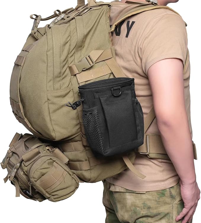 TRIWONDER Tactical Cigarette Pouch Molle Small Military Bag Battery Cigarette Case EDC Utility Card Holder Lighter Slot Mini Cigar Waist Pack