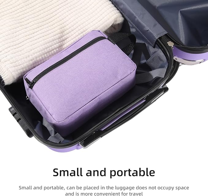 Icramsy Travel Toiletry bag Toiletry bag for women men Hanging Cosmetic bag Travel accessories for Women Men (Purple)