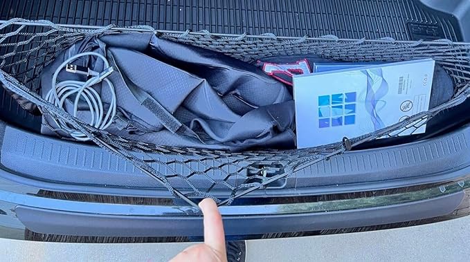 Trunk Organizer Cargo Net for Chevrolet Malibu 2016-2025 – Envelope Style Cargo Net for Sedan – Premium Mesh Car Trunk Organizer Vehicle Carrier Storage – Compatible with Chevy Malibu