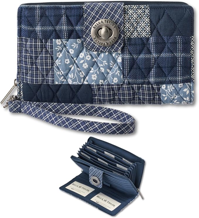 Bella Taylor Cash System Wallet for Envelope Budgeting - RFID Protected - Cash Stuffing Wallet with Detachable Wristlet
