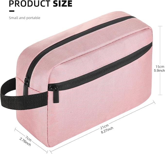 Icramsy Travel Toiletry bag Toiletry bag for women men Hanging Cosmetic bag Travel accessories for Women Men (Pink)
