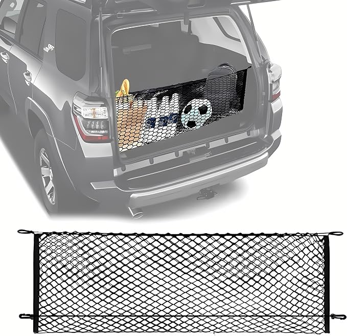 Envelope Style Automotive Elastic Trunk Mesh Cargo Net Accessories Compatible with Subaru Impreza 2018 – 2024 2025 & Crosstrek Premium Trunk Organizers and Storage - Luggage Nets for Vehicles