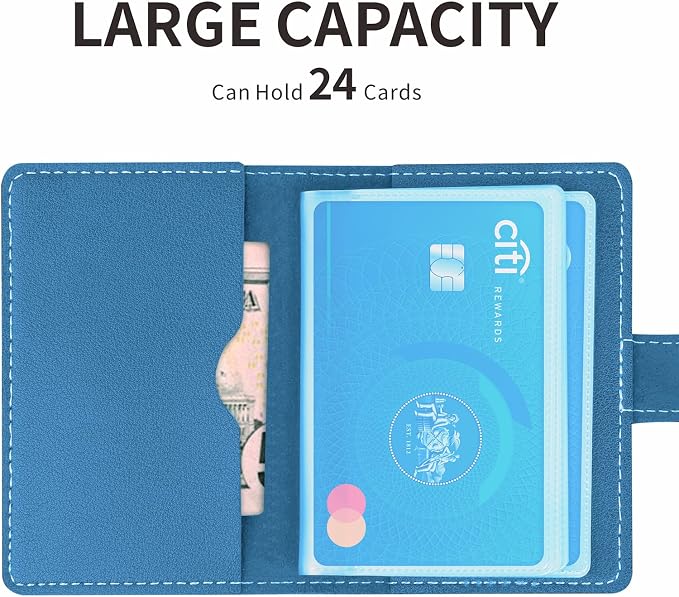 2 Pcs Credit Card Holder and business card holder，Sd Card Holder Each Has 26 Card Organizers, 2024 New Credit Card Holders book for Men and Women.