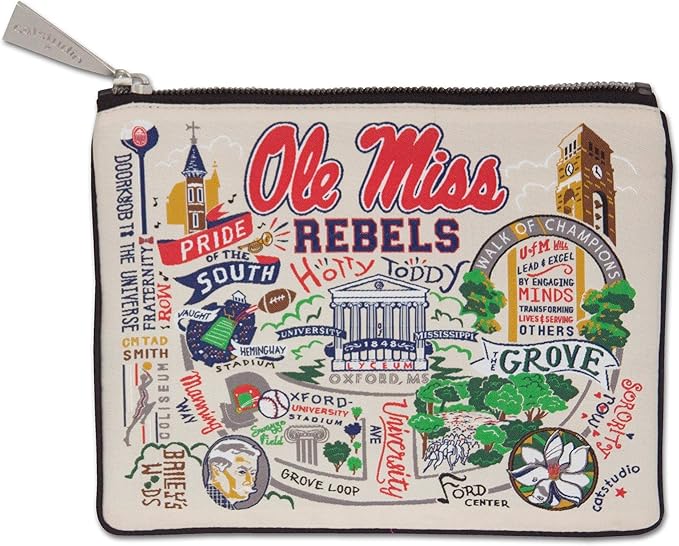 Catstudio Zipper Pouch, University of Mississippi (Ole Miss) Travel Toiletry Bag, 5 x 7, Ideal Makeup Bag, Dog Treat Pouch, or Purse to Organize Supplies for Grads & Alumni