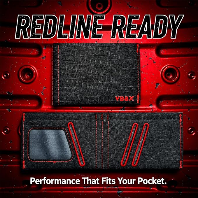 Minimalist RFID Blocking Slim Wallet for Men – Waterproof Microfiber Front Pocket Bifold Card Holder – Holds 10 Cards & Cash (Inferno Edition)