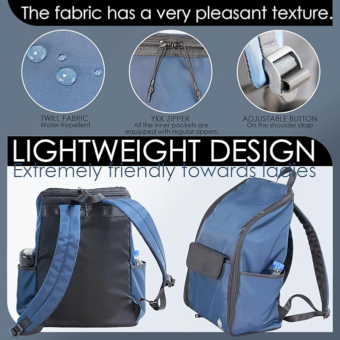 Travel Laptop Backpack Large Hanging Toiletry Organizer Water-Repellent Hygiene Bag (Blue)