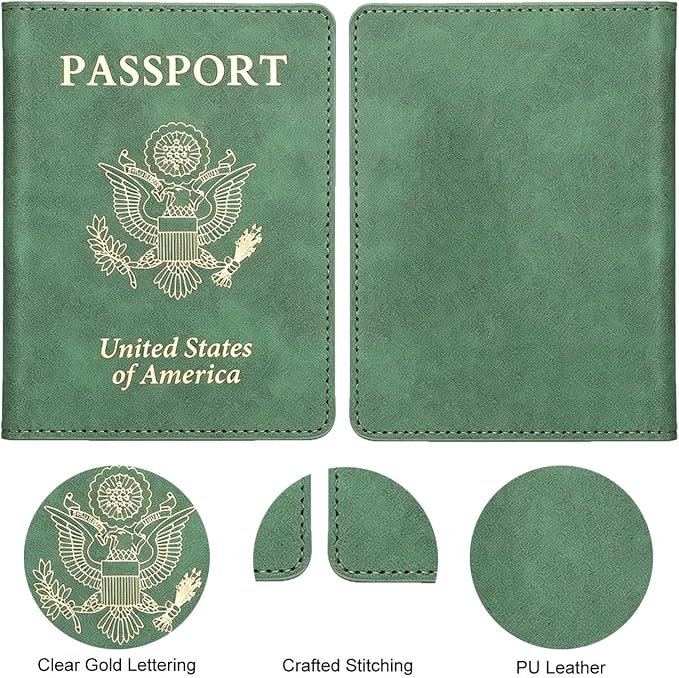 Passport Holder Covers Case, Waterproof Rfid Blocking Travel Wallet | Made Of Soft Pu Leather, It Is Scratch-Resistant, Waterproof, Crease-Resistant, and Is Lightweight, Thin and Durable