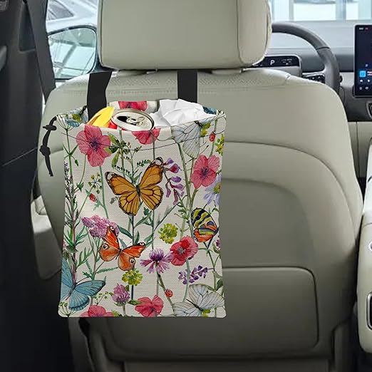 Car Trash Can Waterproof Garbage Bag Hanging for Car Back Seat