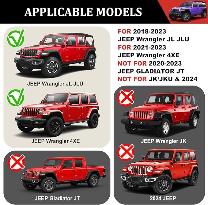 Center Console Organizer for 2018-2023 Jeep Wrangler JL 4XE Console Cup Holder Organizer Trunk Storage Tray Hanging Armrest Storage Box for Wrangler Accessories(18-23 6-Piece, Not Gladiator)