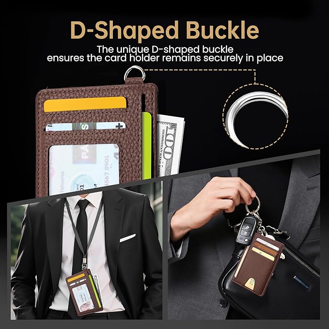 Mayski Slim Wallet, Credit Card Holder for Women, Minimalist Front Pocket RFID Blocking Card Cases, Small Wallet Women Men(Lichee Coffee)