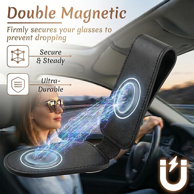 Undersea Sea Turtle Car Sunglasses Holder Magnetic Leather Glasses Clip for Sun Visor Sea Turtle Cars Accessories Eyeglass Hanger Organizer Universal Visor Clip for Women and Men Gifts Decor
