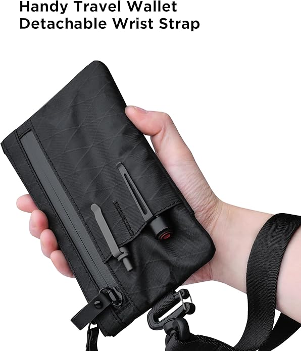 ALPAKA Zip Clutch, Zipper Wallet and EDC Carrier - RFID Blocking Material Passport Wallet- 3 External Slots for EDC Gear