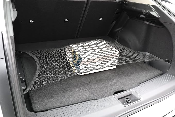 Floor Style Automotive Elastic Trunk Mesh Cargo Net for Nissan Ariya 2023-2025 - Premium Trunk Organizer and Storage - Luggage Net for Crossover - Best Car Organizer for Nissan Ariya
