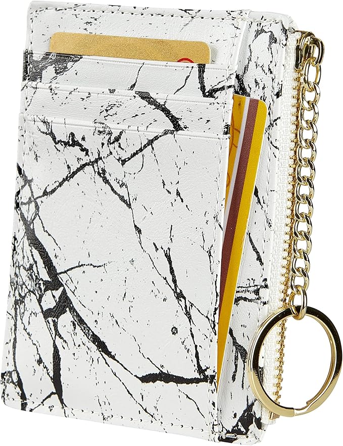 Women's 8 Cards Slim Minimalist Card Holder Coin Changes Purse Keychain Front Pocket Wallet | 8 Cards, Slim, Minimalist, Coin Changes, Purse, Keychain
