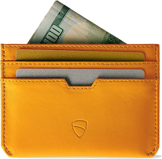 Vaultskin MOORGATE Slim Card Holder – Minimalist Leather Wallet with RFID Blocking, Front Pocket Credit Card Case for Men & Women