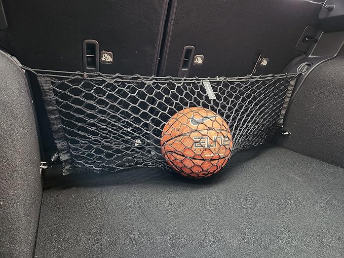 Envelope Style Automotive Elastic Trunk Mesh Cargo Net for Nissan Kicks 2022-2024 - Premium Trunk Organizer and Storage - Luggage Net for Crossover - Best Car Organizer for Nissan Kicks